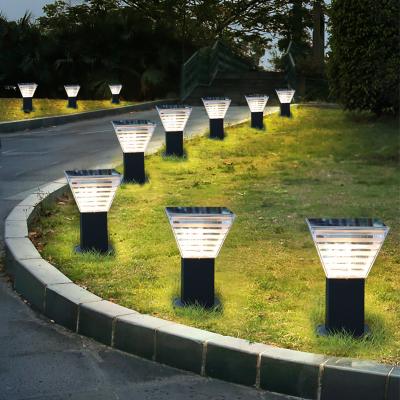 야외 태양 광 게이트 빛 5W 태양 광 발전 광장 잔디 램프 빌라 풍경 기둥 포스트 LED 태양 광 정원 빛
